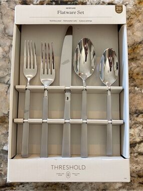 Threshold Polished Silver Flatware Set - 20-Piece